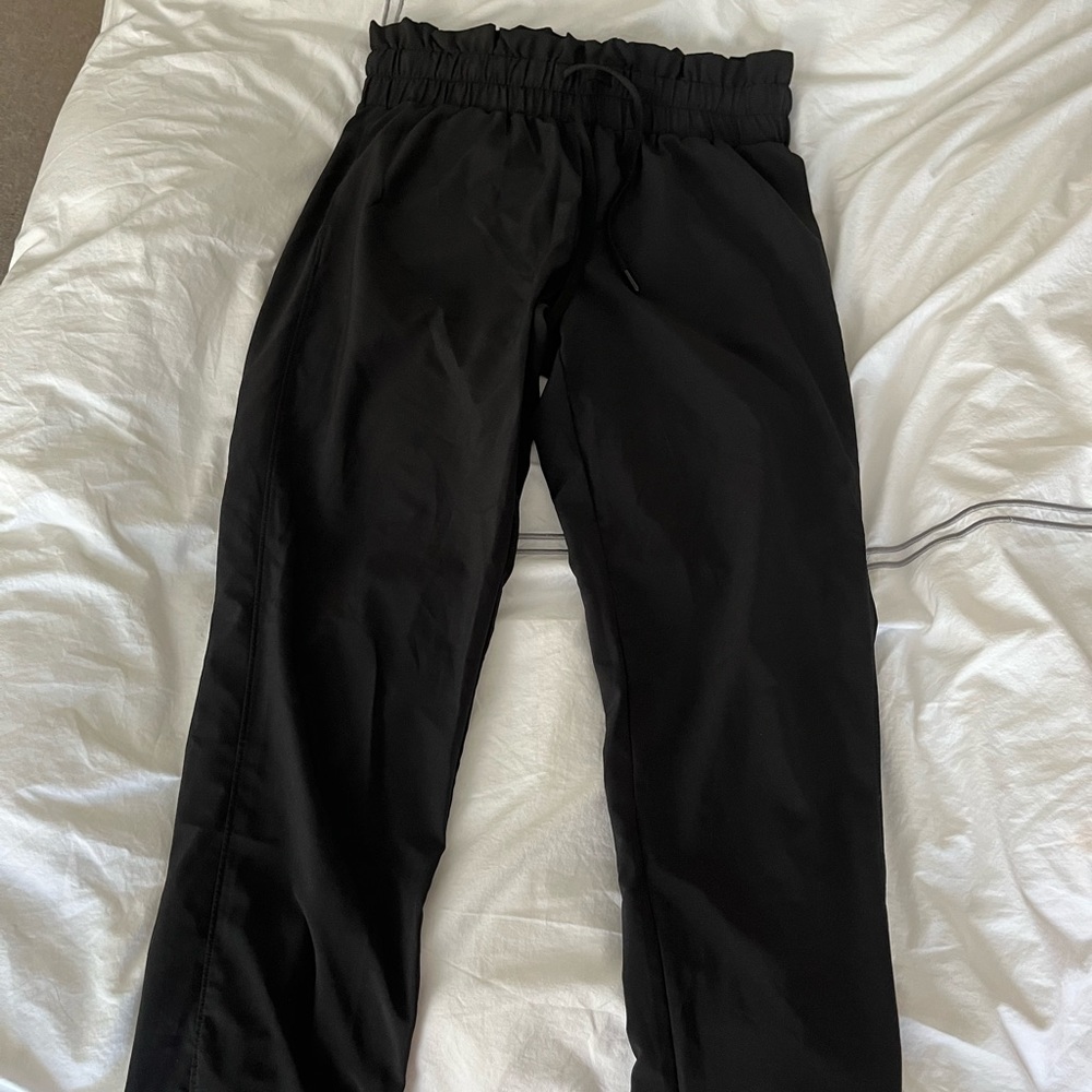 Black Zella paper style tie pants